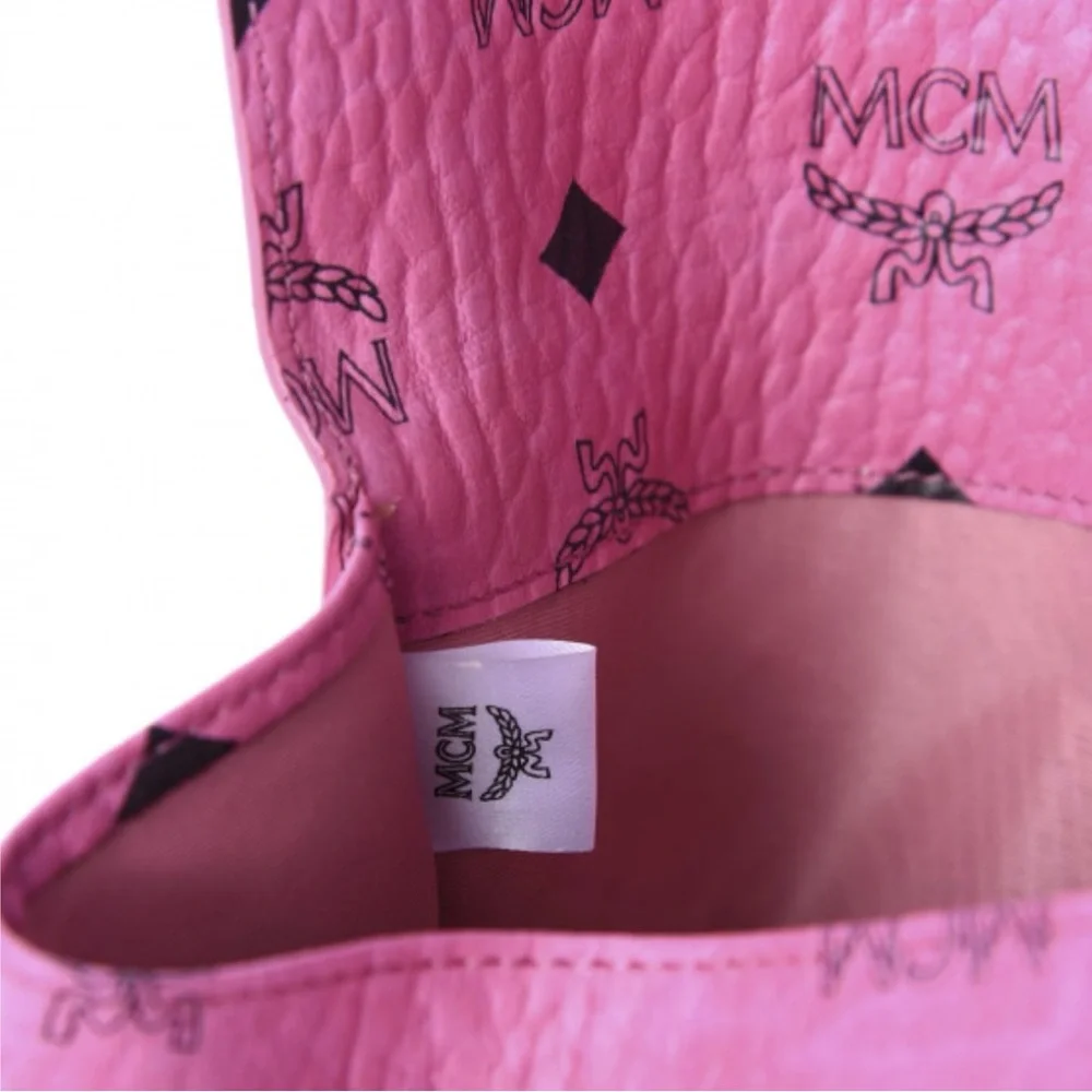 MCM Pink Monogram Envelope Clutch - Picture 7 of 7